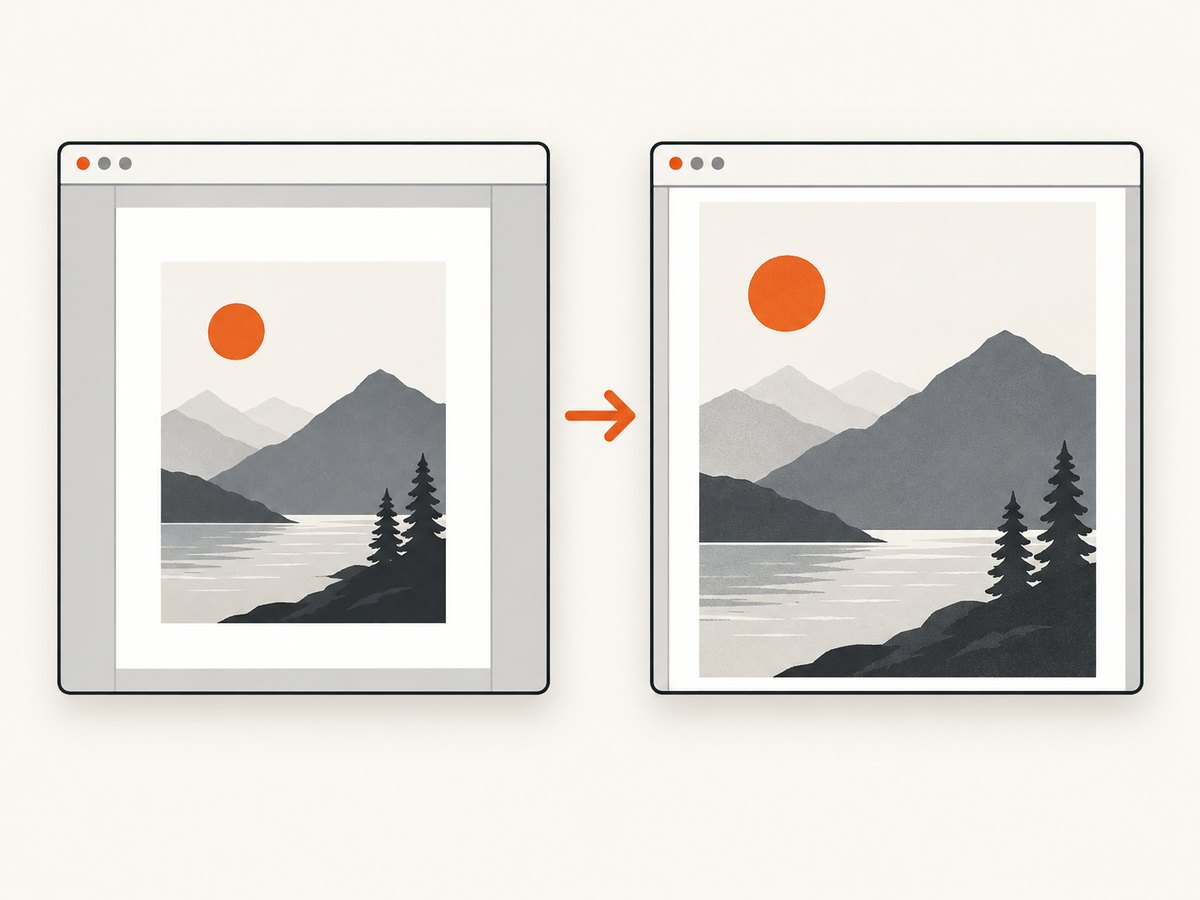 Fit Width changes the viewer scale; it does not remove whitespace inside the PDF page.