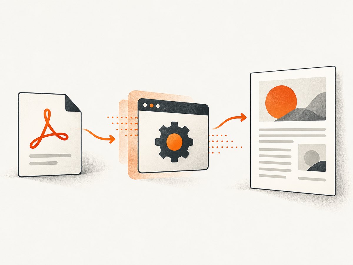 PDF.js loads a document, gets a page viewport, and renders it to a canvas through a worker.