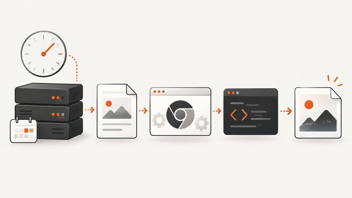 How to Generate an Image from HTML Stored in a PHP Variable During Cron Jobs