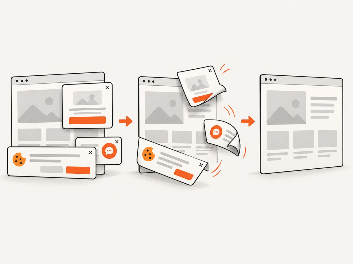 A clean rendering step can remove overlays before generating previews or PDFs.