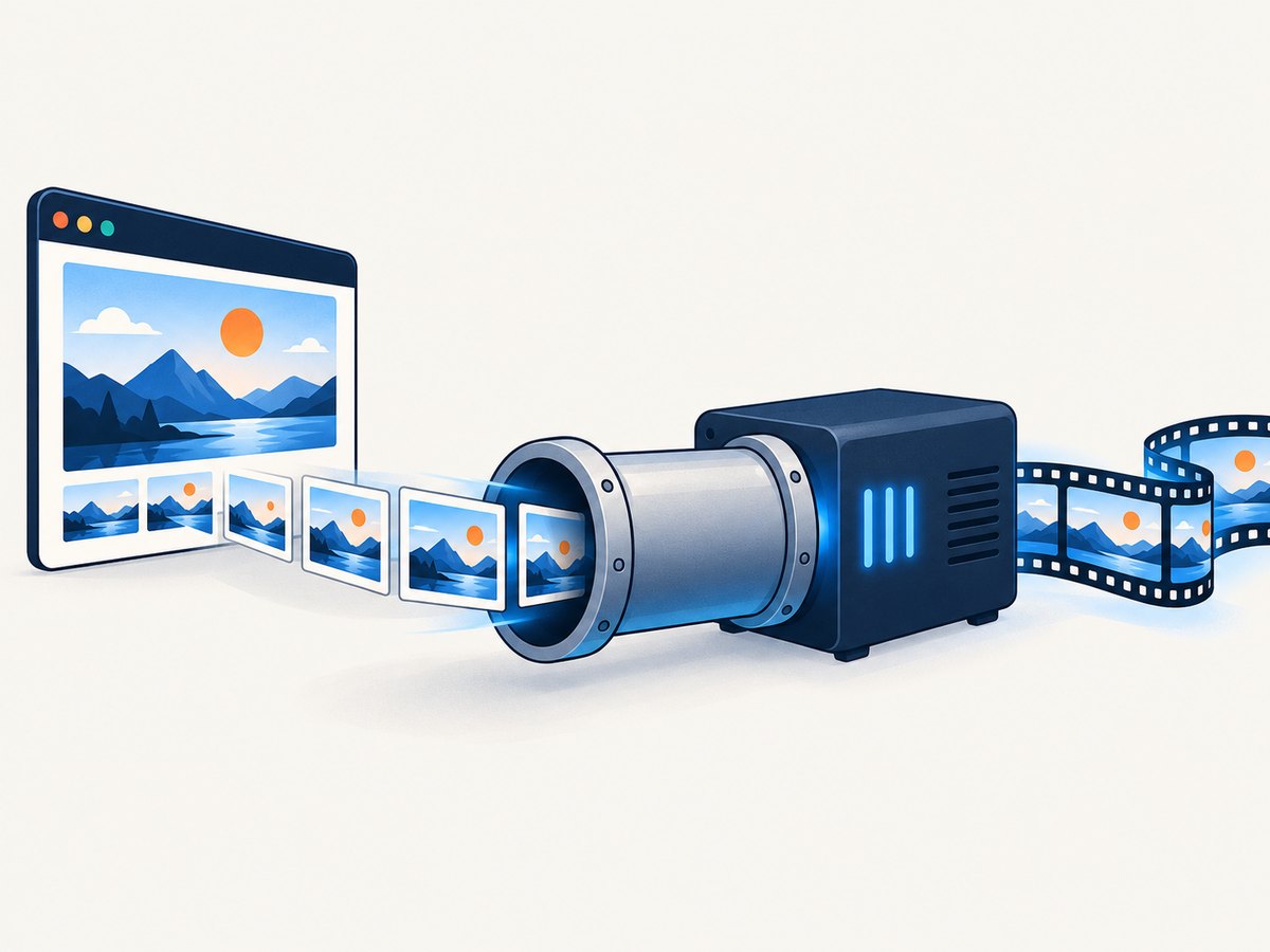 Each screenshot must arrive as a complete encoded image before FFmpeg decodes the next frame.
