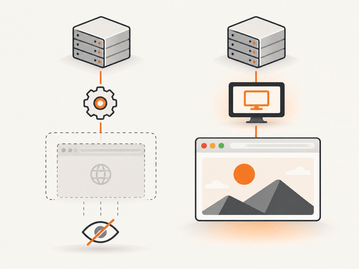 Headless mode needs no window; headed Linux CI needs a display server such as Xvfb.