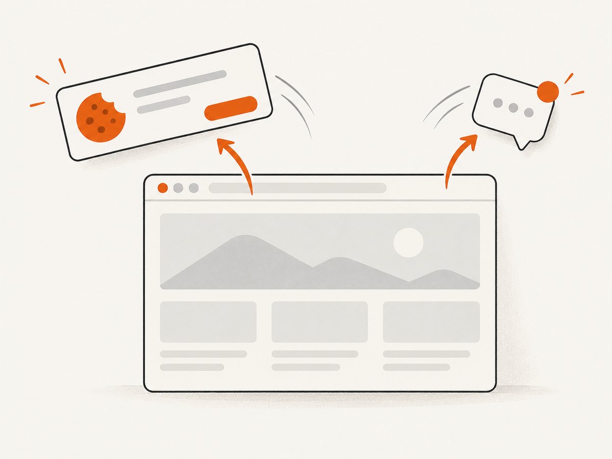 ScreenshotNeo can remove supported consent banners, newsletter popups, and chat widgets before capture.
