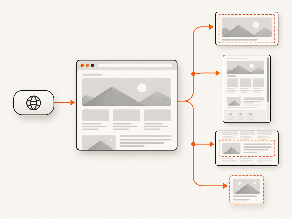 Playwright can capture a viewport, the full scrollable page, a rectangle, or one located element.
