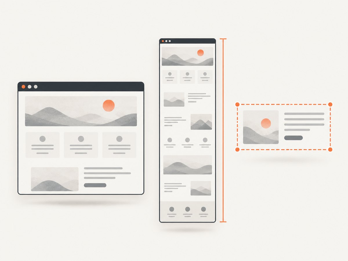 Choose viewport, full-page, or element scope before encoding the result.