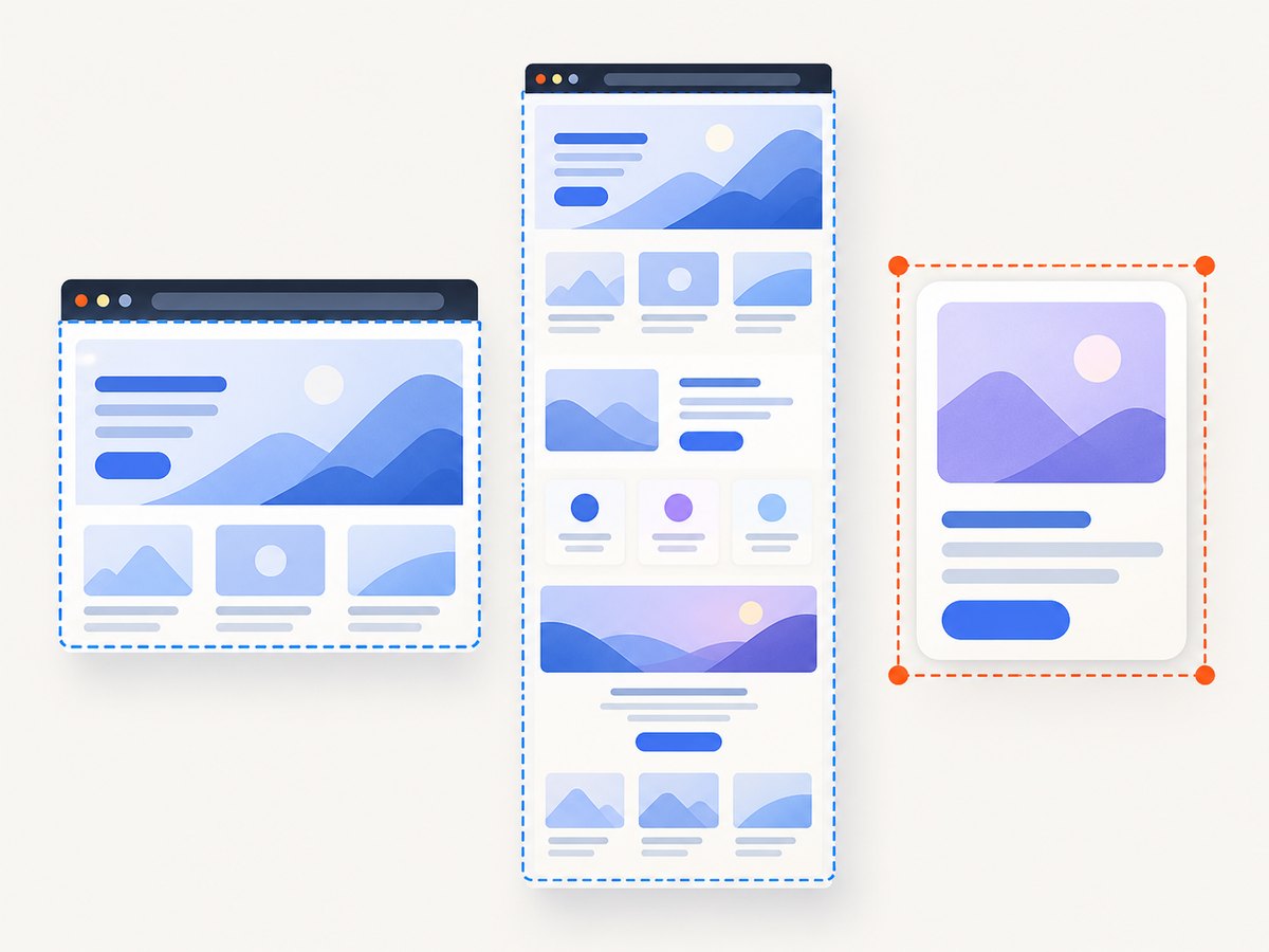 Choose viewport, full-page, or locator capture according to the question the test must answer.