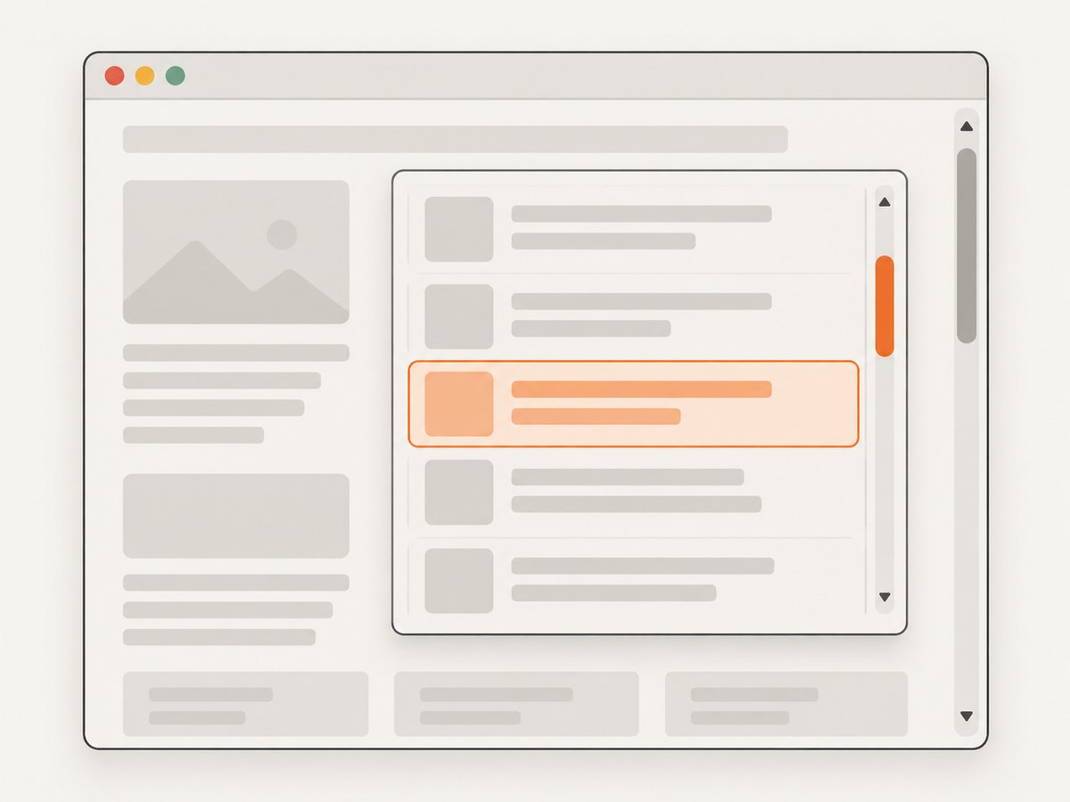 A nested scroll container has its own position, which determines the content visible in its screenshot.