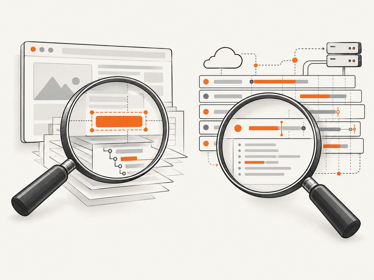 Choose the artifact based on whether your question starts with a test action or an HTTP transaction.
