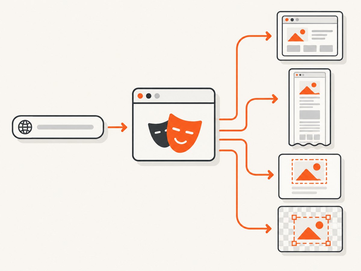 Playwright can capture a viewport, full page, clipped rectangle, or individual locator.