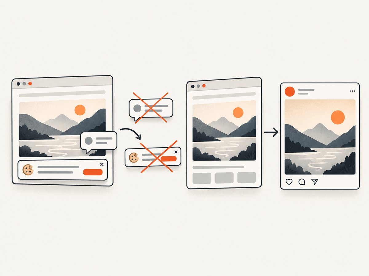 A capture workflow can remove page clutter before a website image enters your content system.
