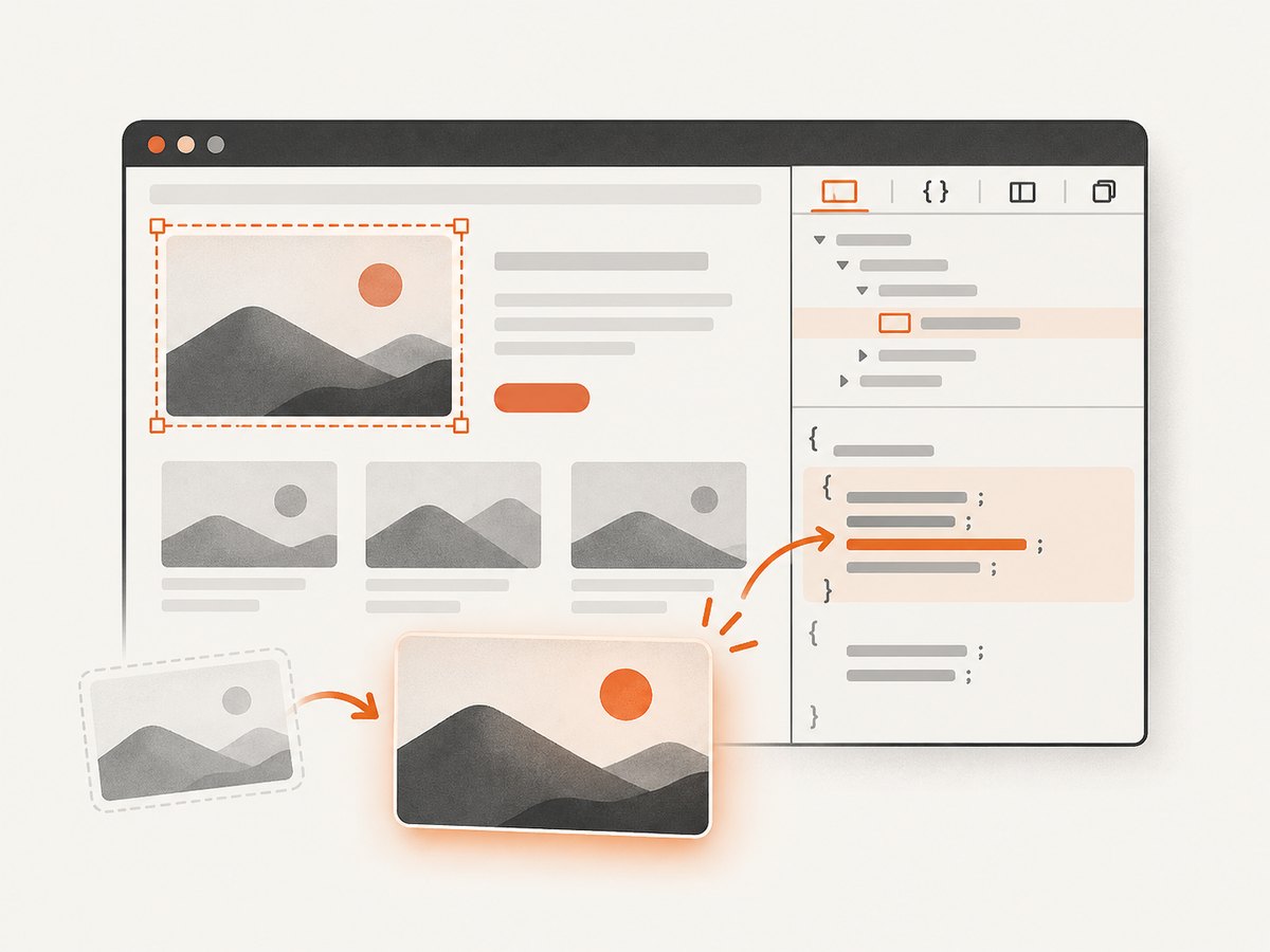 DevTools connect the rendered element to the CSS declaration that controls it.