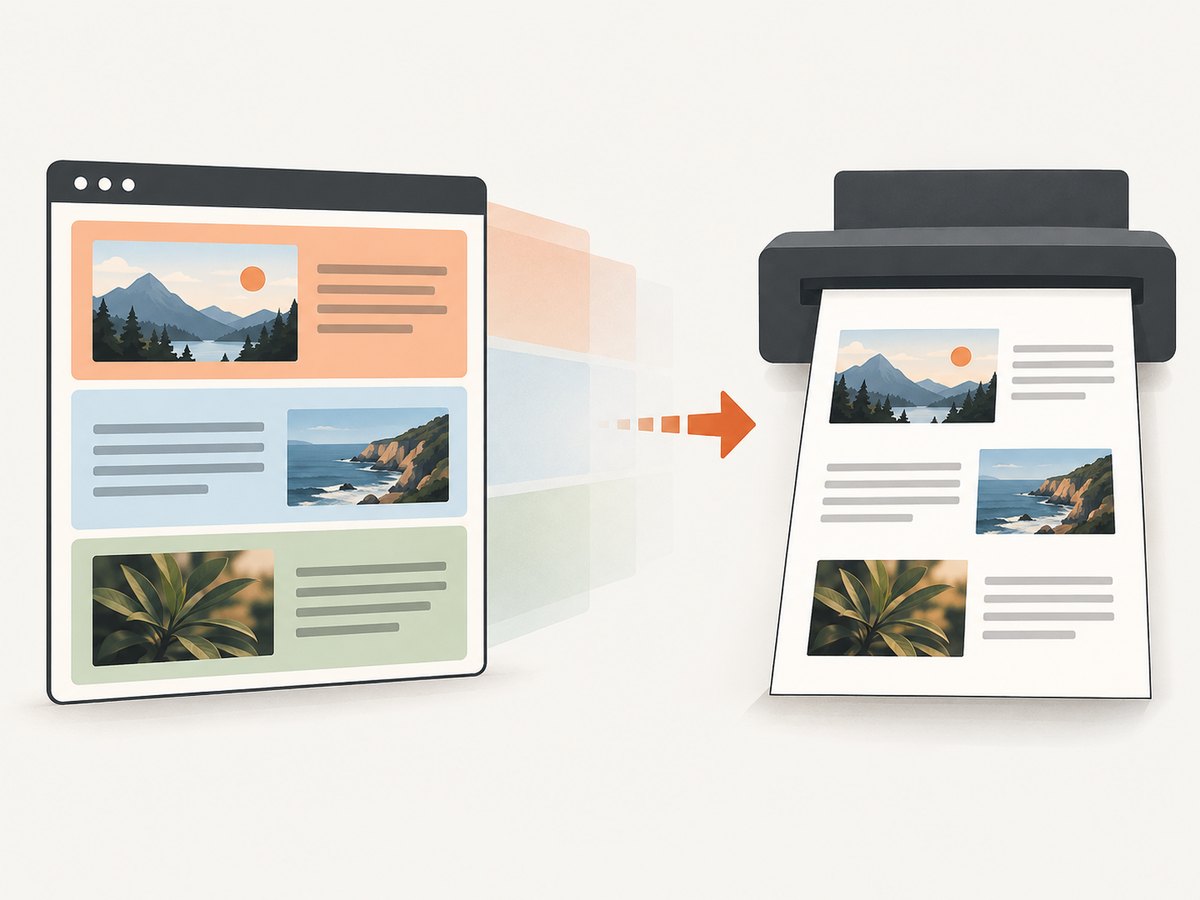 Background controls can suppress page decoration while inline images remain in the print preview.