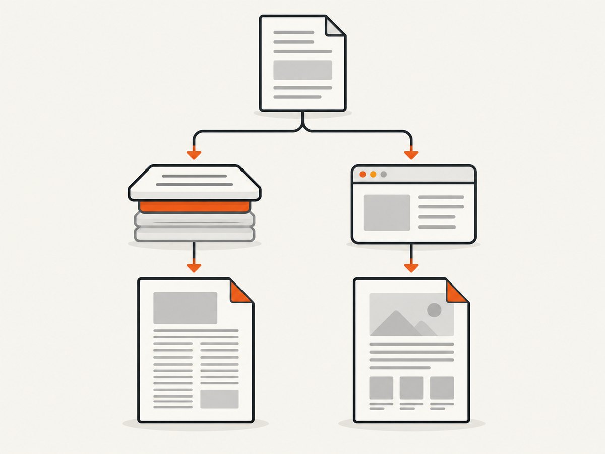 Prince-based and Chrome-based renderers are different approaches to evaluate with the same source document.