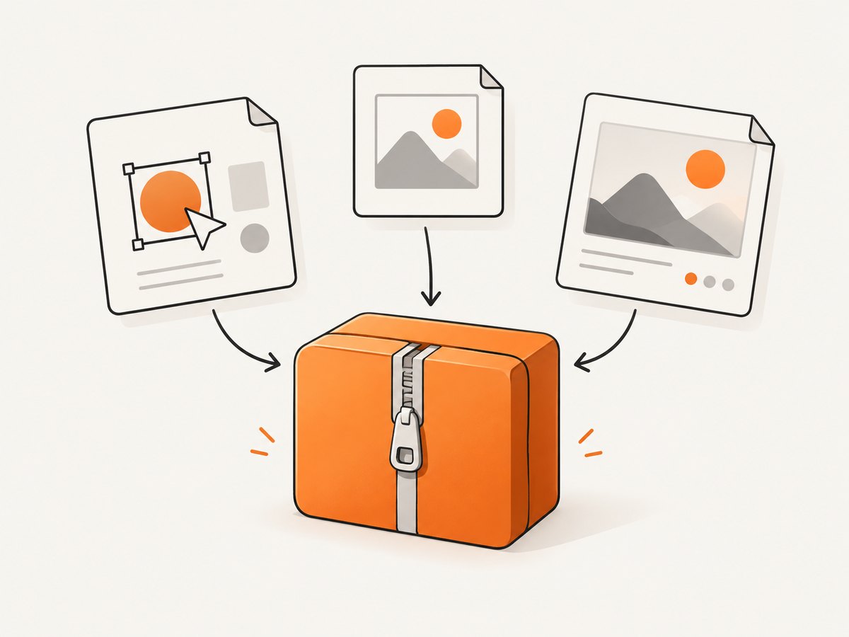 Adobe Stock expects each template submission in its own package with the editable file, thumbnail, and preview.