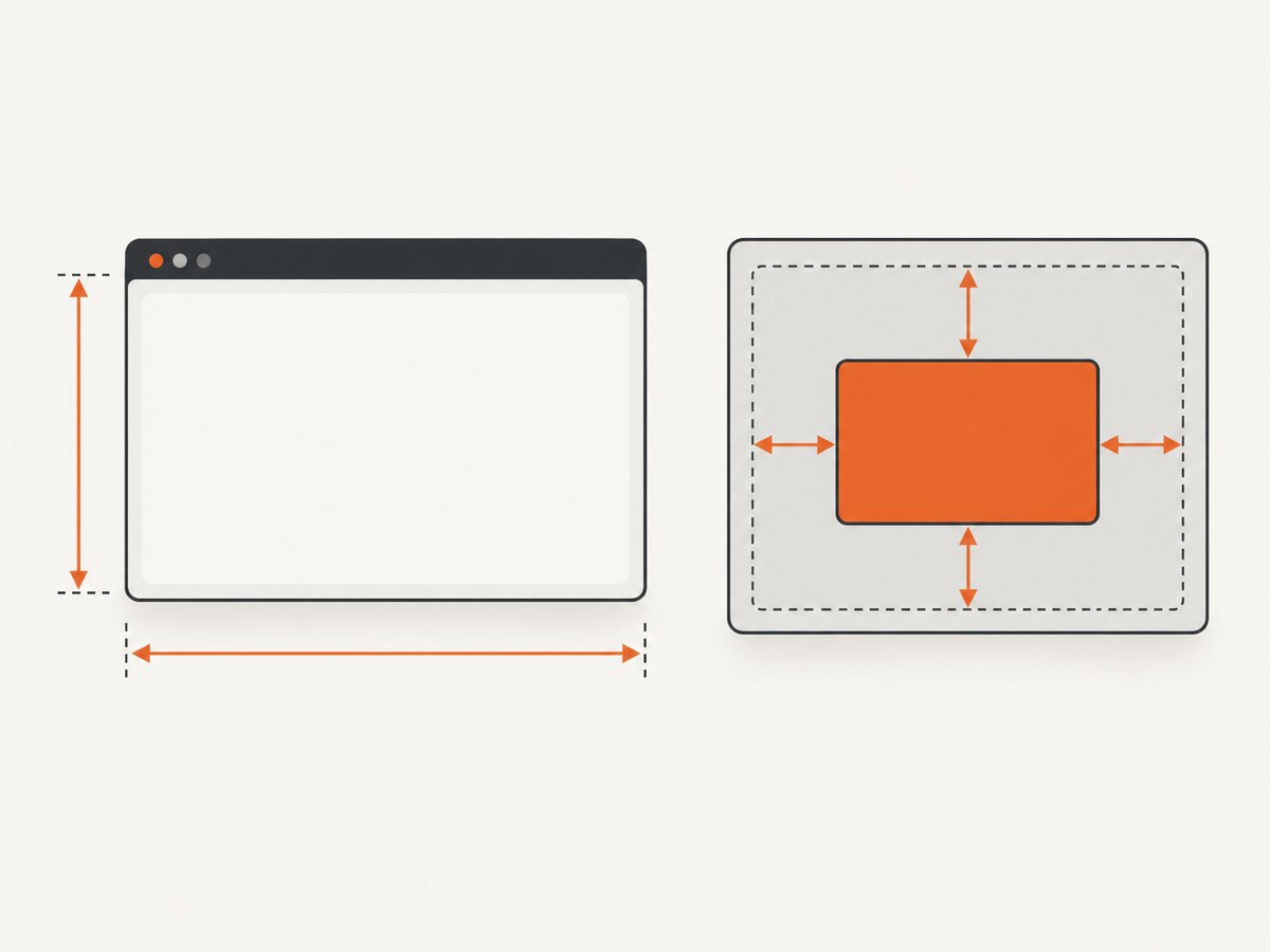 Puppeteer sets the viewport in CSS pixels; CSS separately decides how an element fills it.
