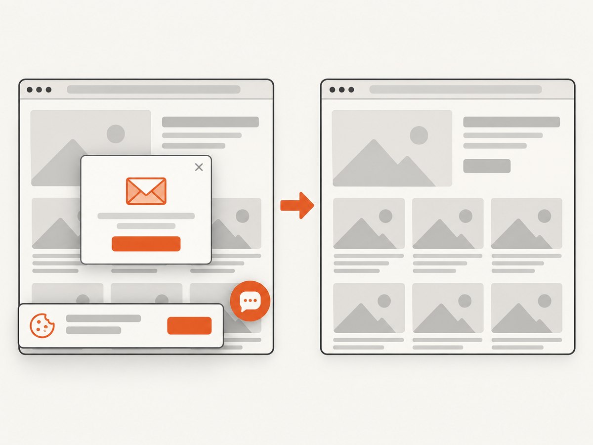 A managed screenshot service can remove common overlays before capture.