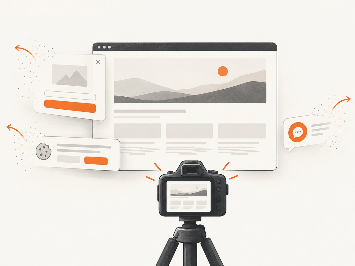 A clean capture pipeline removes common overlays before producing the final screenshot.