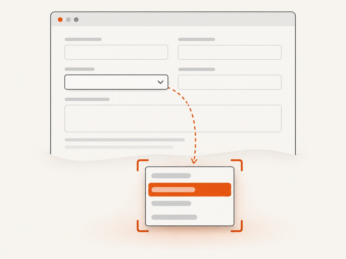 Portal-rendered menus must be queried where they actually exist in the document.