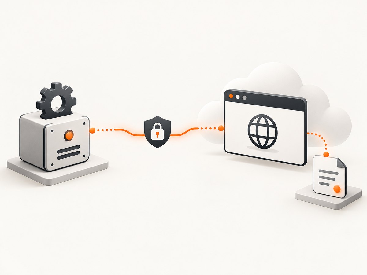 A WebSocket connection attaches Puppeteer to Chrome, but file accessibility is a separate concern.