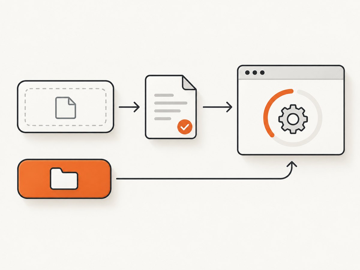 Selecting a file is only one step; wait for the application’s own completion signal.