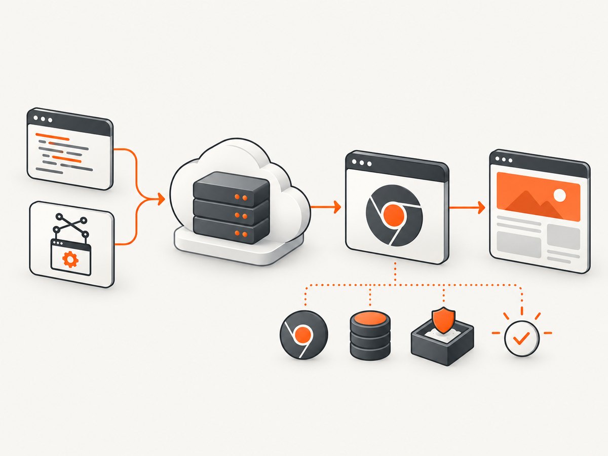 A reliable Heroku capture requires the browser, cache, sandbox and readiness signal to be present at runtime.