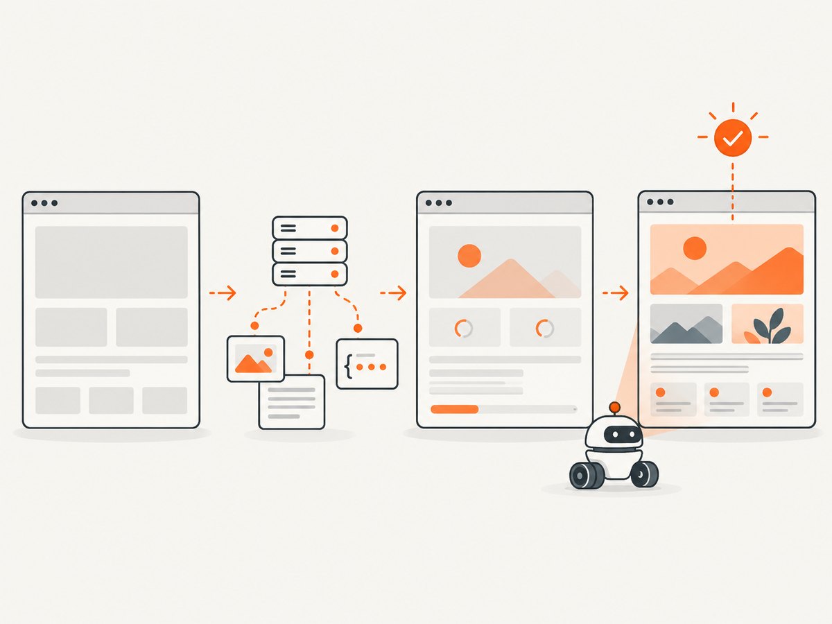 Wait for an application-specific readiness condition before reading dynamic content.