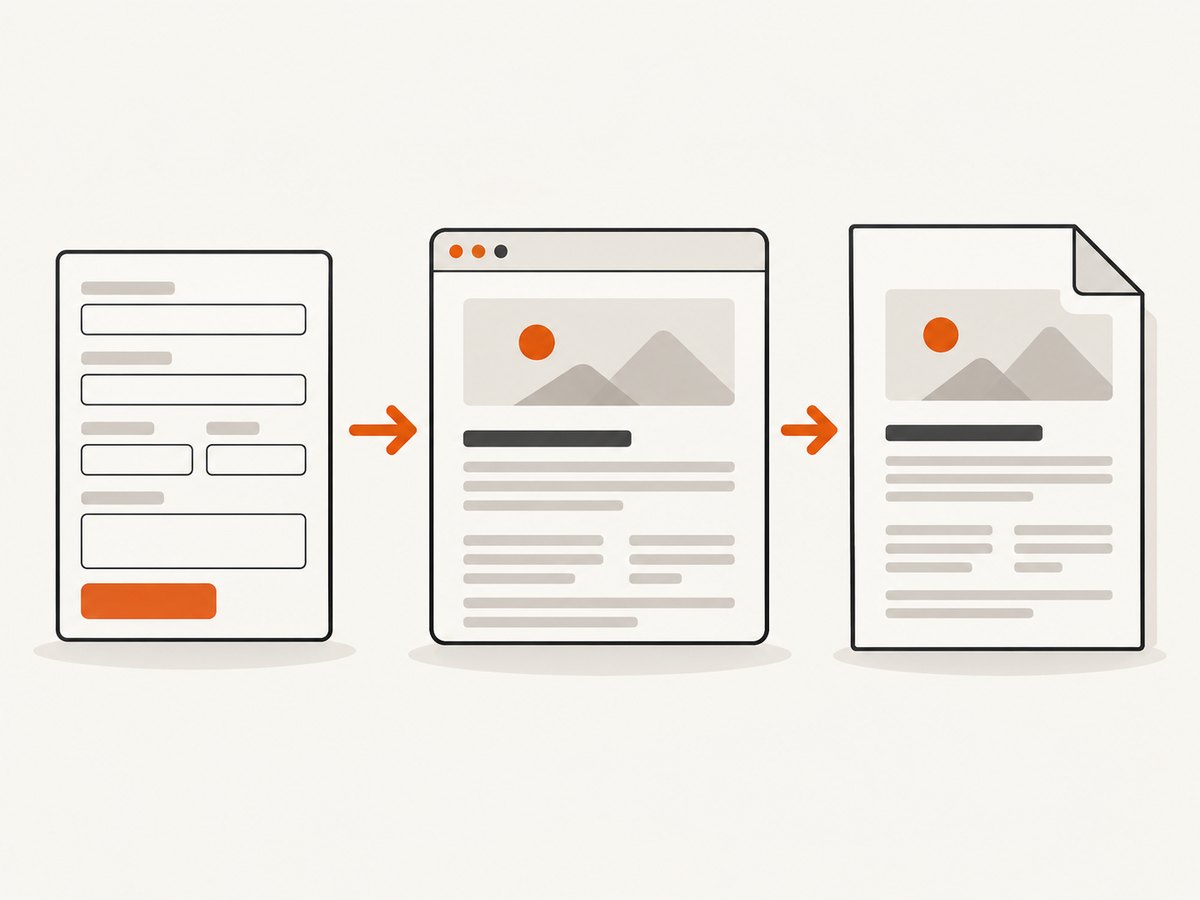 Set every control value before Puppeteer prints the rendered page.