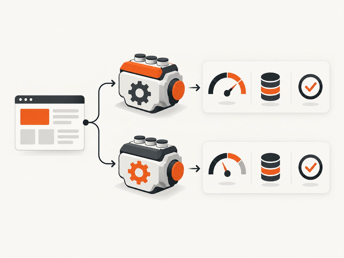 Compare both headless modes on identical pages and conditions, and record correctness alongside performance.