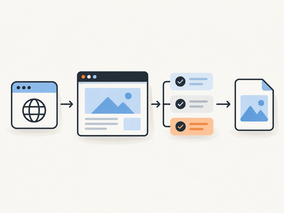 A reliable capture waits for the page to render before writing the screenshot.