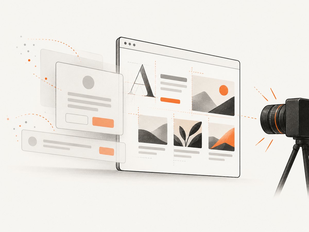 Wait for the application, fonts, and images to settle before capturing both representations.