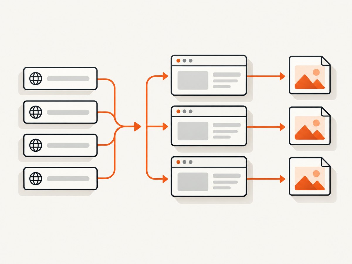 A bounded worker pool keeps a large screenshot batch predictable.