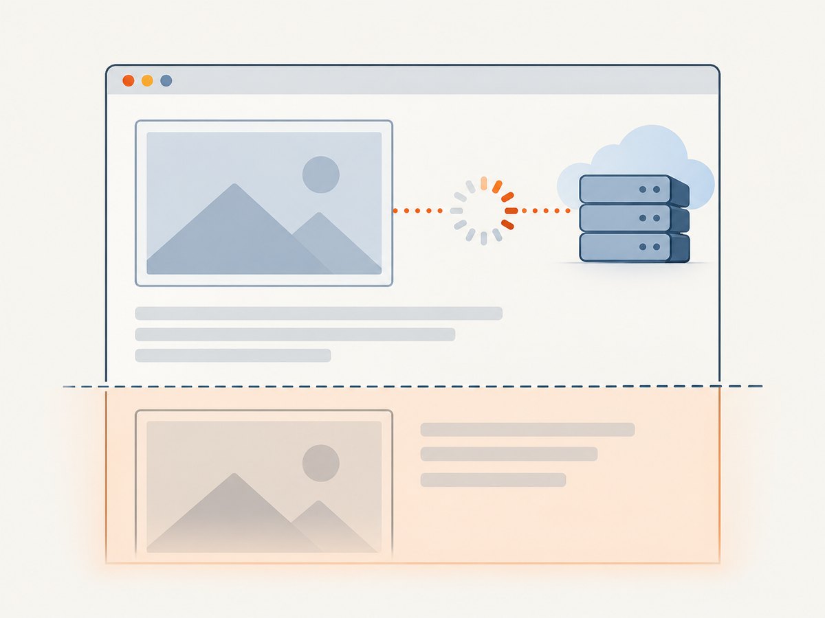 A matching img node can exist before its resource loads, especially when lazy loading defers the fetch.