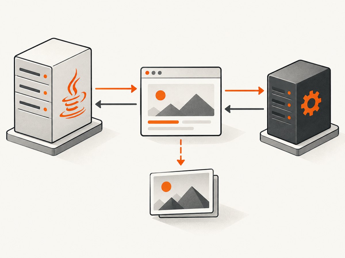 A separate Node.js runner opens the running JHipster app and saves a screenshot artifact.