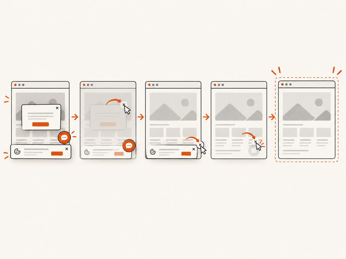 A capture workflow can clear common overlays before producing the final screenshot.
