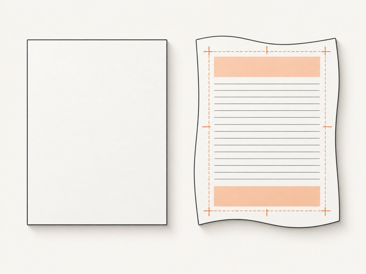 Conflicting paper-size settings can change scaling and pagination, so choose the intended source of page dimensions.