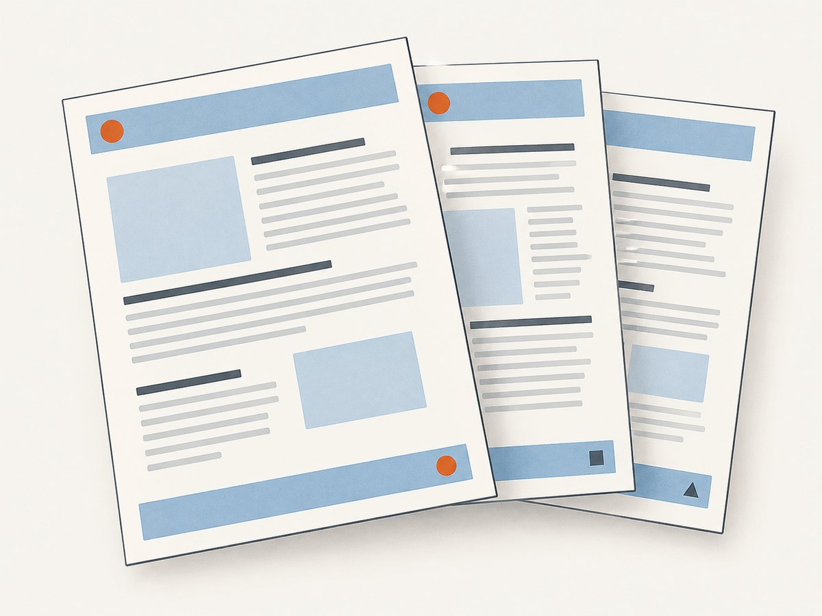 PDF margins reserve space so repeated templates do not overlap the document body.