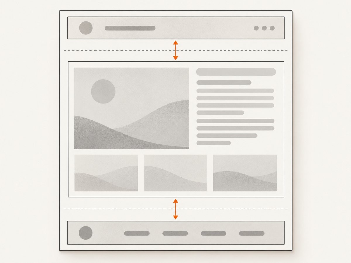 Top and bottom margins reserve room for repeating PDF furniture.