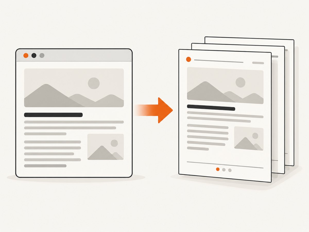 Puppeteer inserts the current and total page values into PDF header or footer templates.
