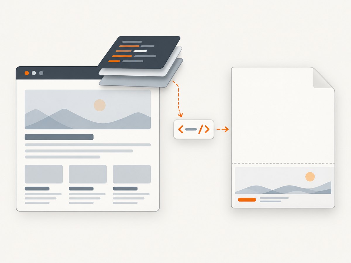 Template styling may need to be explicit; inline CSS avoids assuming the page’s Tailwind stylesheet is available.