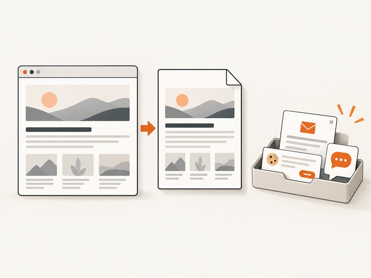 A screenshot capture pipeline can remove common overlays before taking a website image.