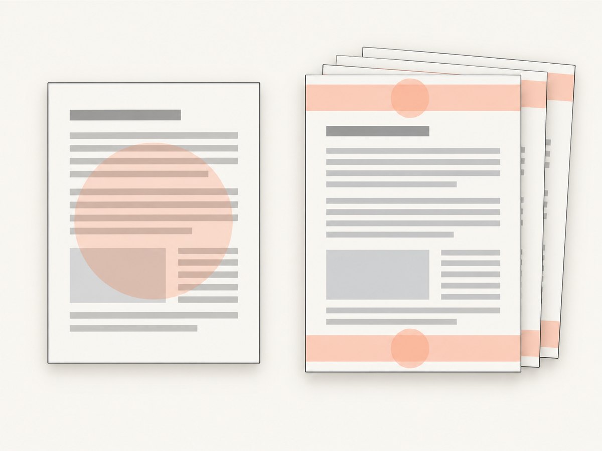 Choose print CSS for flexible overlays or templates for repeated headers and footers.