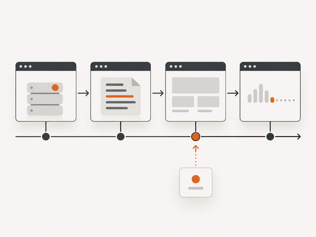 waitUntil selects the navigation milestone your next operation needs.