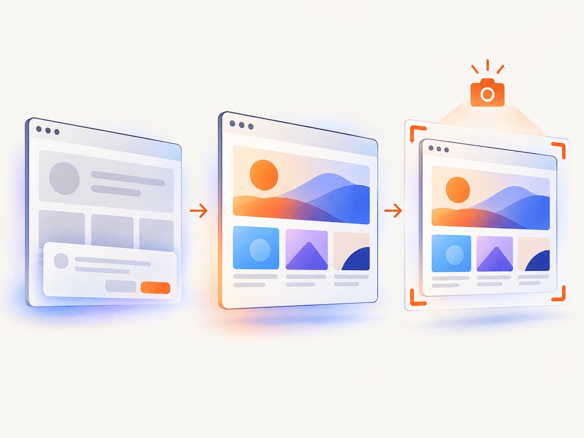 Waiting for the visual state prevents screenshots with stale data, overlays, or unfinished images.