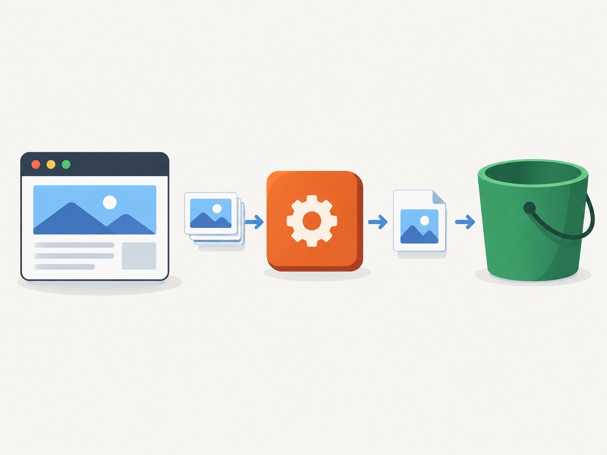 The function captures page pixels, then awaits the object upload before it reports success.