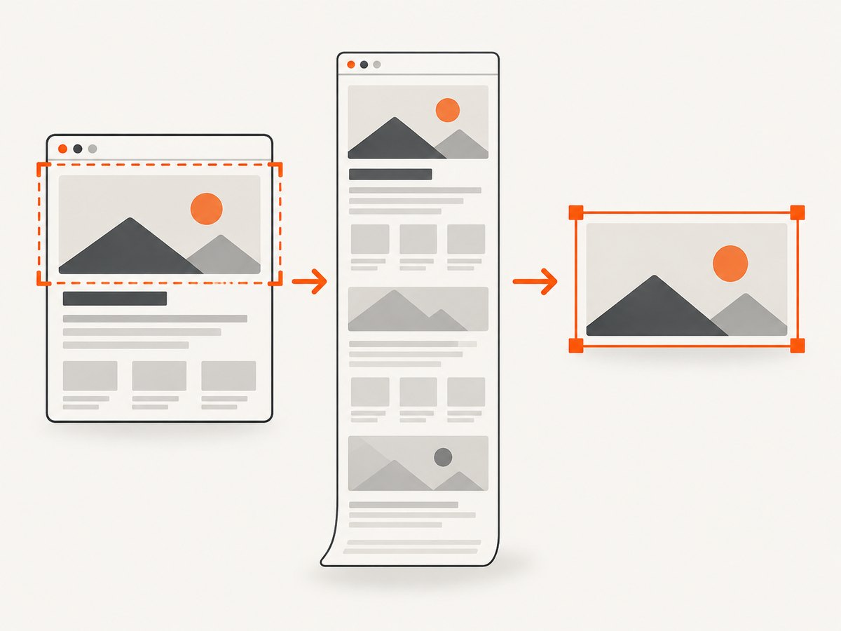 Viewport, full-page, and clip options capture different areas, so check the screenshot mode when output dimensions surprise you.