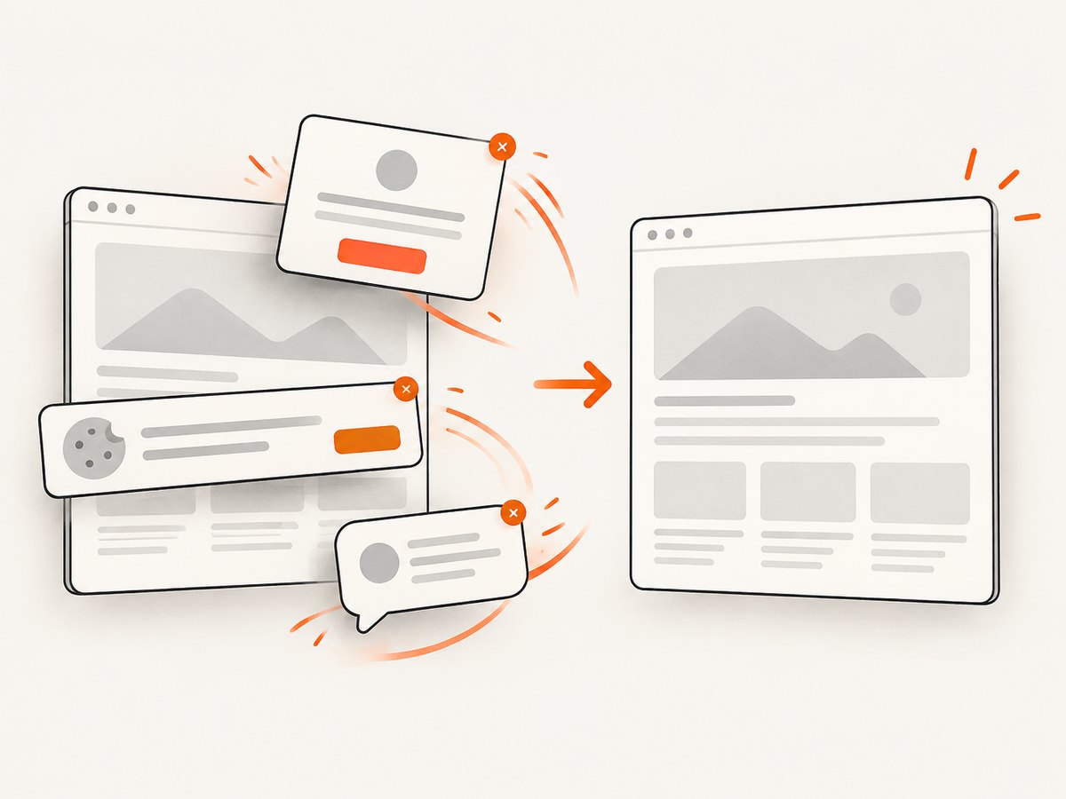 Consent UI and overlays can be cleared before an automated capture.
