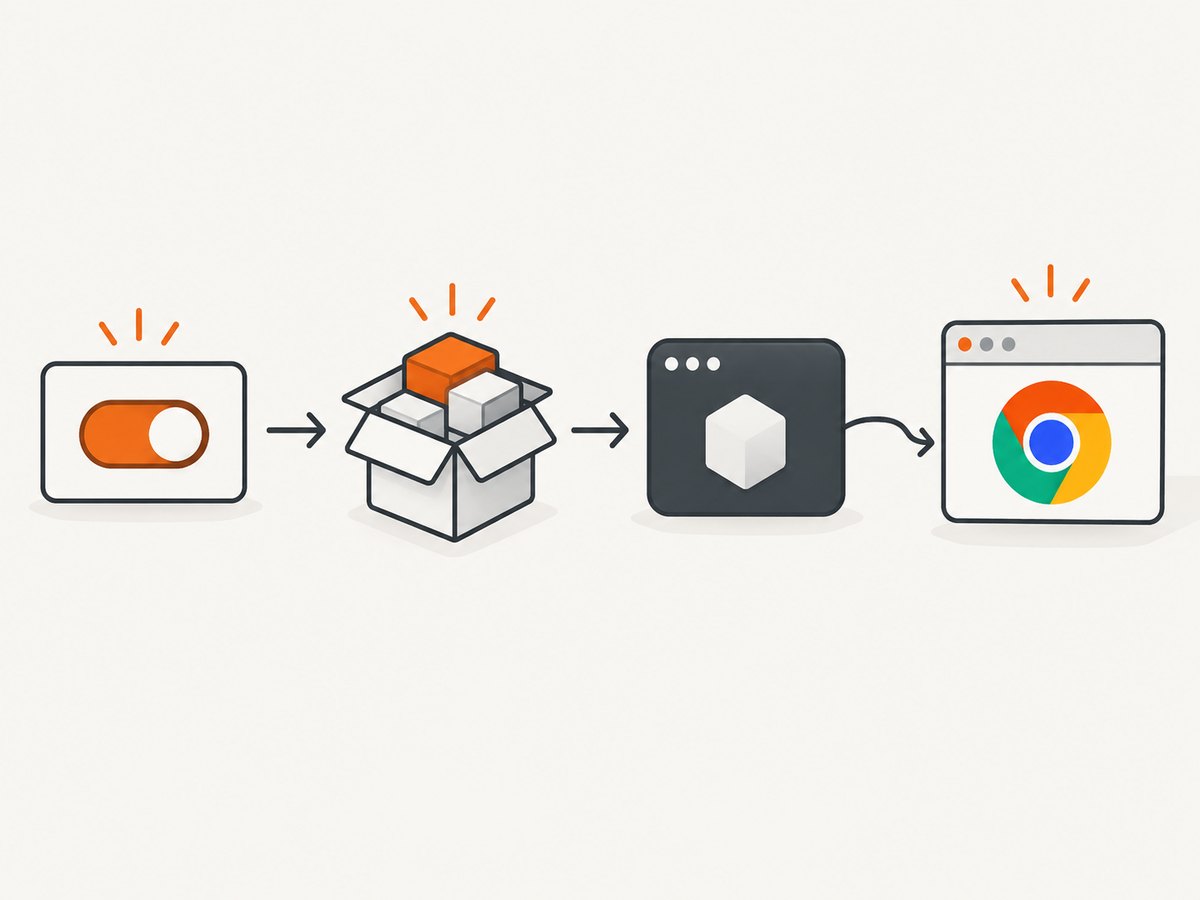 PUPPETEER_SKIP_DOWNLOAD changes installation ownership; it does not supply the browser.