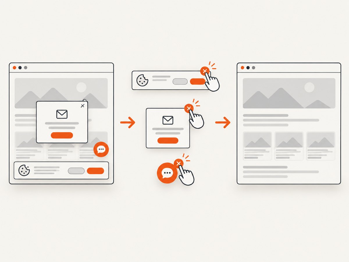 A managed screenshot service can clean common overlays before returning the image.