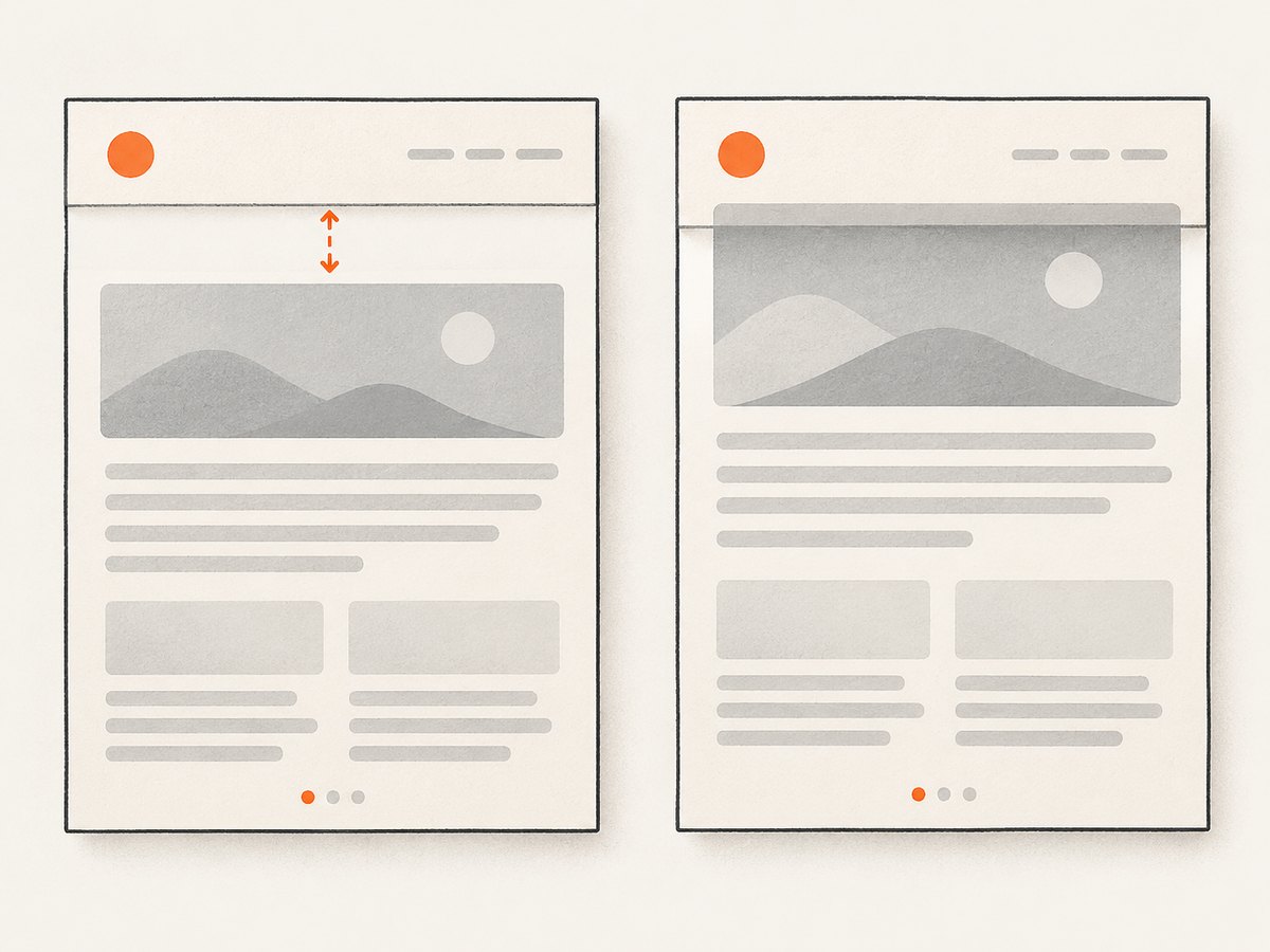 A page header needs reserved space so it does not cover the body on later pages.