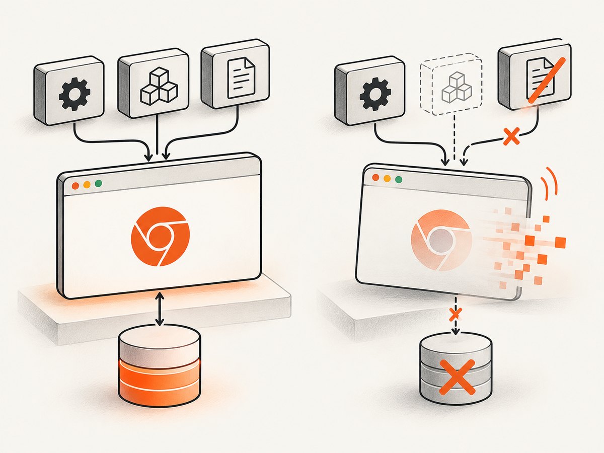 Missing browser libraries and unwritable profile paths can stop Chrome before a page is usable.